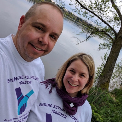 Rob Almoney and Cathleen Bonner at the Walk for Change