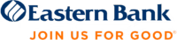 Eastern Bank logo with the slogan "Join Us for Good" in blue and orange text, inviting you to walk in Boston and be part of something great.